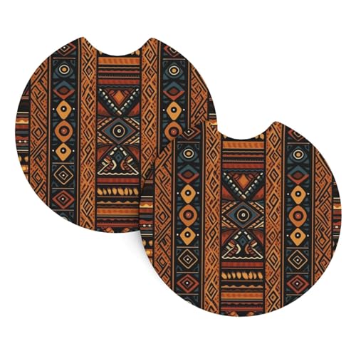 Portavasos para carro 2 pzas diseño africano tradicional miniatura 7
