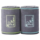 PETTOM 2 sztuki Ręcznik do suszenia dla psa z kieszenią na rękę 90x50 cm, bardzo chłonne ręczniki z mikrofibry dla psów, szczeniąt i kotów, ręcznik do kąpieli dla zwierząt domowych, można prać w