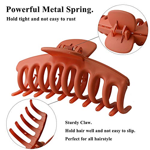 image for YMHPRIDE Big Hair Claw Clips 6 Packs Large Claw Clip for Women Non Sli