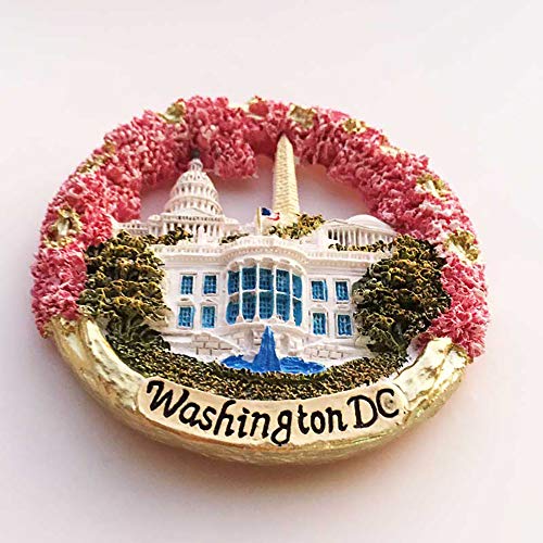 Imán Decorativo Redondo Washington DC 8x8 cm miniatura 2