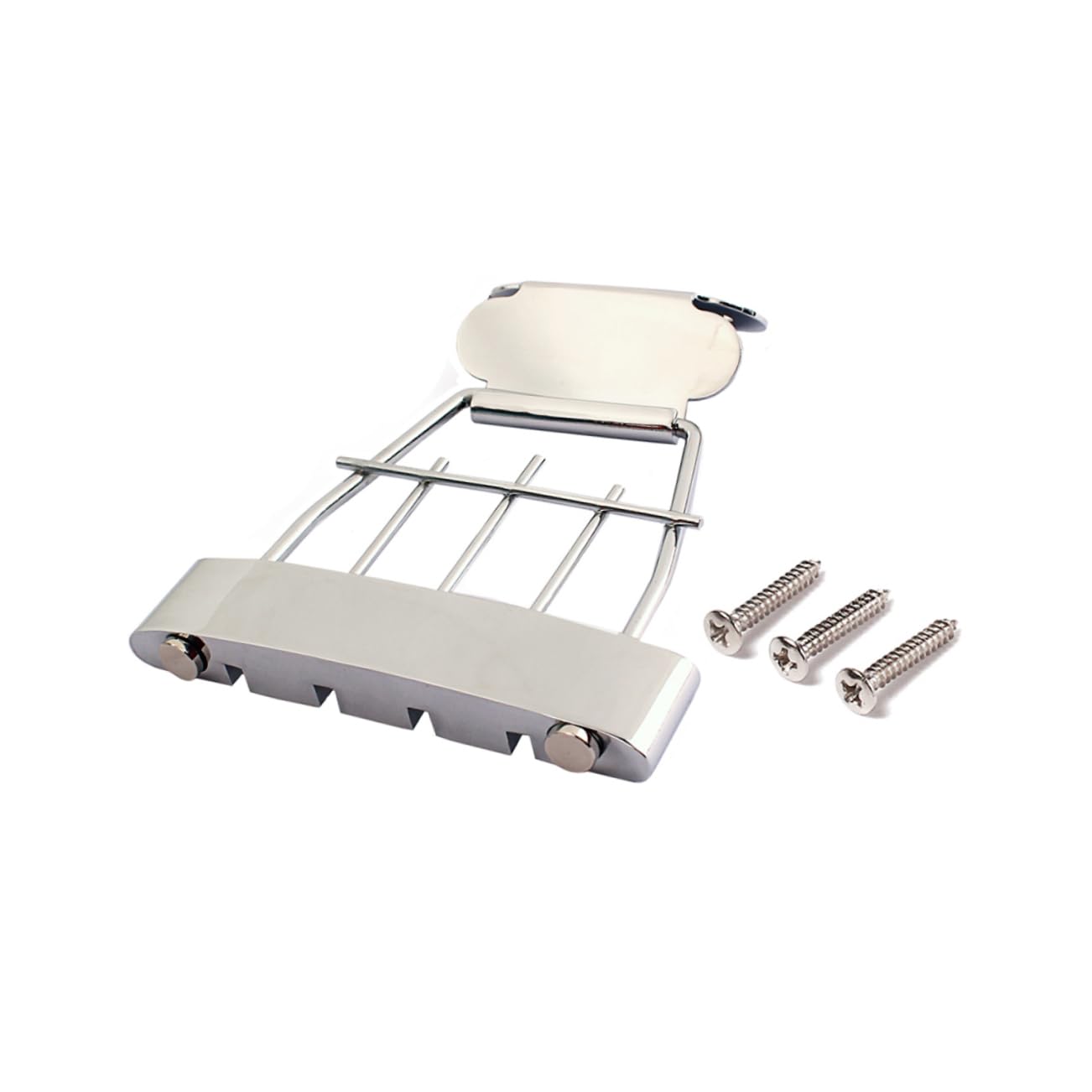 GOOHOCHY 4 String Plated Adjustable Guitar Tailpiece for String Jazz Archtop Bass Durable and Construction Easy Installation Replacement for Old Parts