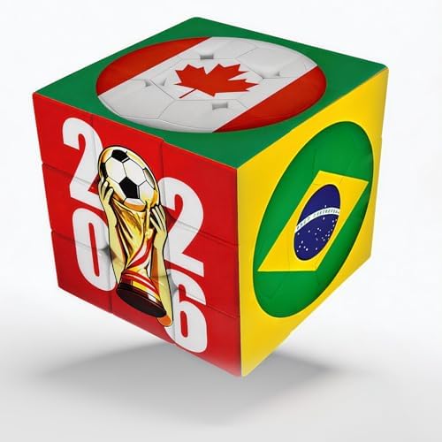 Global-Soccer 2026 3x3 Speed Cube, Theme Party Supplies for Sport, Soccer Party Decorations, Souvenir Football Sports Events