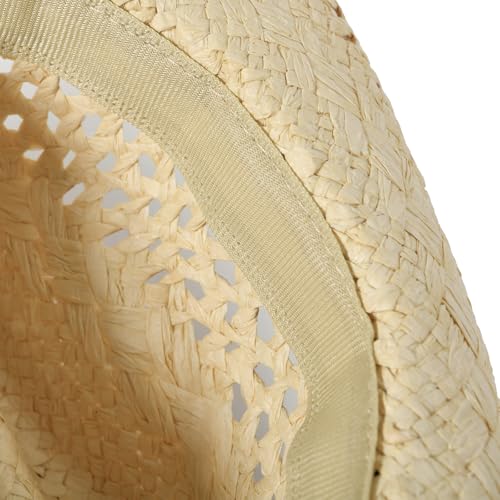 Image of Cowboy Hats for Women & Men Straw Cowboy Hat Wide Brim Western Cowgirl Hats Summer Sun Hat