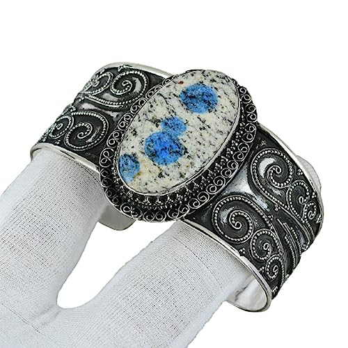 K2 Jasper Bracelet, Handmade Bracelet Bangle Women, Vintage Cuff Bracelet, Minimalist Bracelet Silver, Jasper Gemstone Bracelet, Delicate Silver Bangle, Adjust Able Silver Bracelet, Black Friday Gift #TOP3