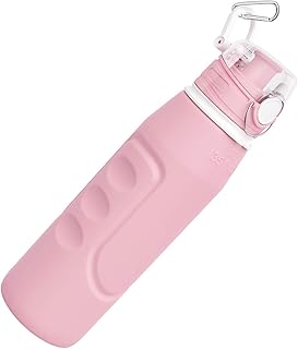 Valourgo 35 oz Collapsible Water Bottle, Large bpa Free Travel Water Bottle Reusable Water Bottle