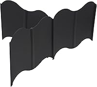 Orgrimmar 20ft Interlocking Garden Edging Kit - 40PCS No-Dig Plastic Landscape Border, 5.3" Tall Black Pound-in Edge