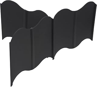 Orgrimmar 20ft Interlocking Garden Edging Kit - 40PCS No-Dig Plastic Landscape Border, 5.3" Tall Black Pound-in Edge