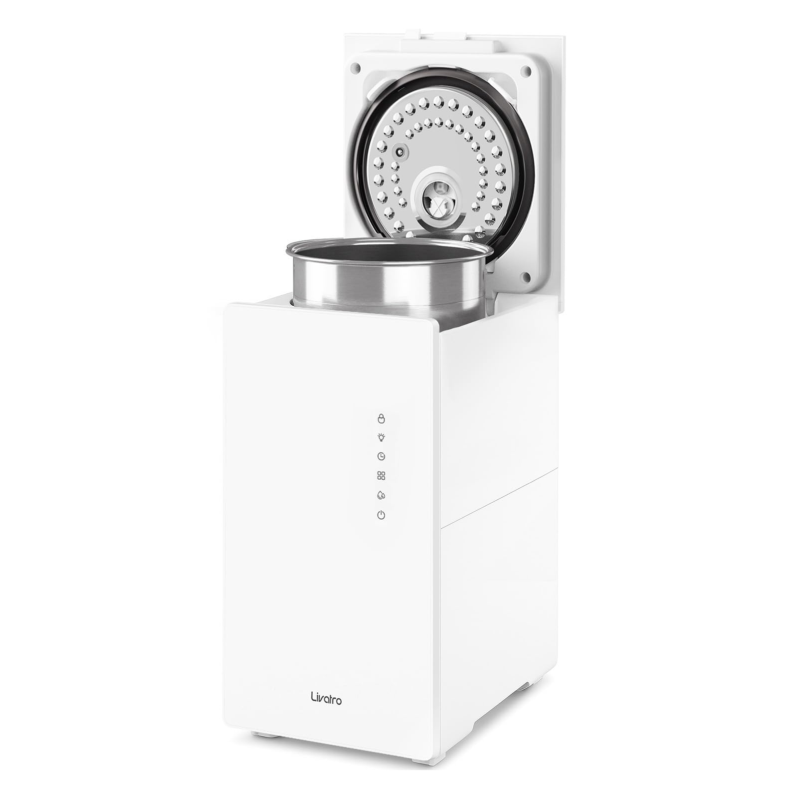 Photo 1 of 6L Stainless Steel Warm Mist Humidifier with Easy Clean and Warm Steam Function, Healthy Air Mist Humidifiers for Bedroom Living Room, with Sleep Mode and Auto-off Setting