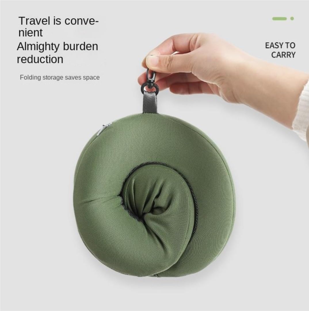 Nackenkissen Auto Nackenkissen Reise Memory Foam Reise-Nackenkissen, Verstellbar, U-förmiges Reisekissen, Faltbares Flugzeug-Autokissen Travel Essentials(Beige)