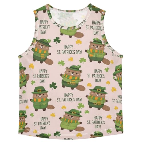 J JOYSAY St. Patrick's Otters Boys Tank Top Sleeveless Muscle Shirts Quick Dry Active Sport Workout Kids T-Shirts 3-15T