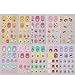 10Sheets Colorful Kid Nail Stickers Full Nail Wraps for Kids Girls Self Adhesive Nails Strips for Nail Art Decoration Fun Including Rainbow Heart Rabbit Flower Fruit Moon Sun for Age 7 and Older…