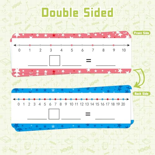 Image of PATPAT Early Education Cards for Toddlers Preschool Math Calculation Learning Cards Reusable & Dry Erase Writing Addition Practice Learning Activity Cards, 16 Cards with 2 Pens