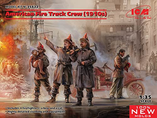 Modelo plástico ICM American Fire Truck Crew 1:35 miniatura 2