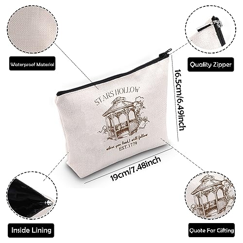Stars Hollow Inspired Cosmetic Bag Gazebo Toiletry Bag Gilmore Fans Makeup Bag With Zipper Small Town Gift (Stars Hollow) - Image 4