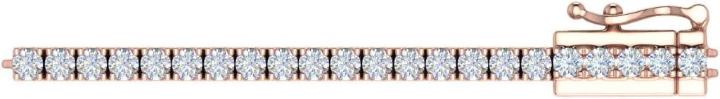 2 Carat Natural Diamond Box Chain Tennis Bracelet for Women in 10K Gold or 950 Platinum (7.5 Inch)