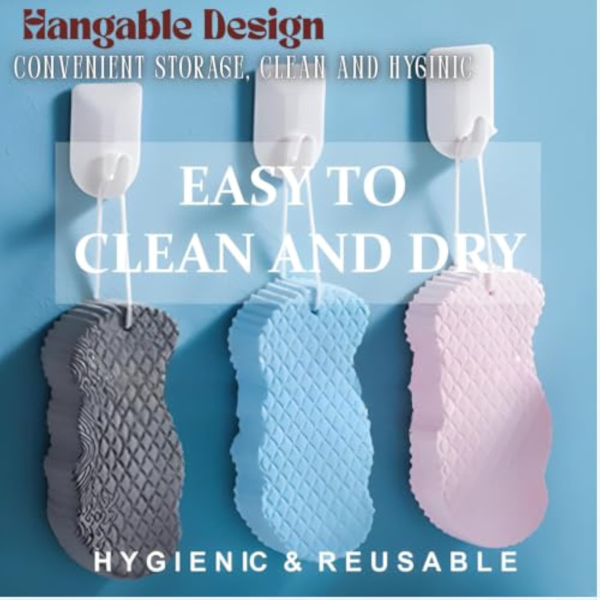 Pack of 2 Super Soft Bath Sponge for Kids & Babies, Gentle Bathing