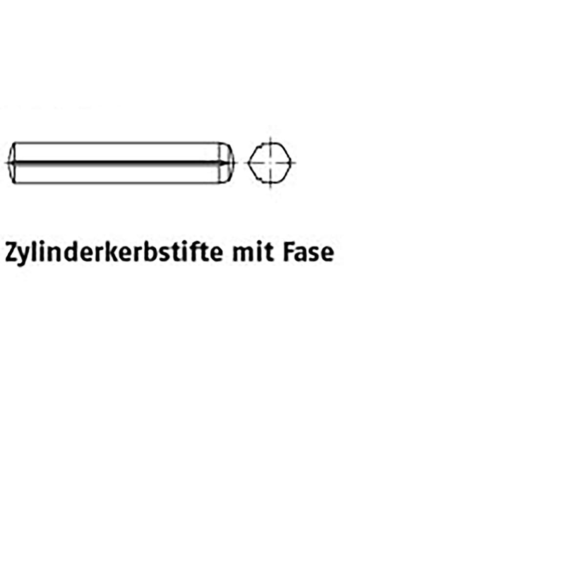 Goupilles cannelées cylindriques acier ISO 8740 2 x 8 mm pour fixation industrielle