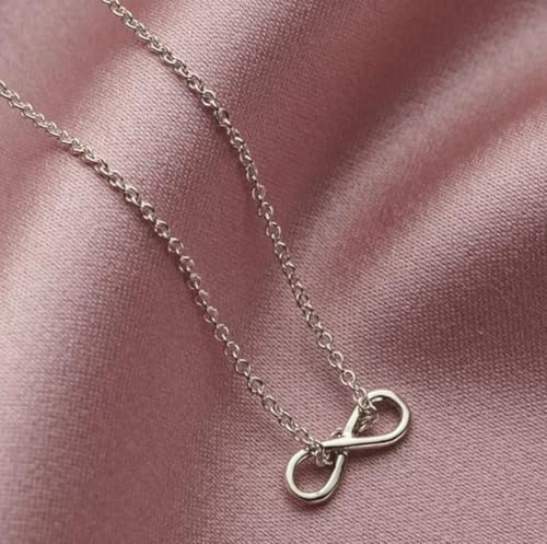 Image of Womens Silver Infinity Chain Necklace: PACK OF 1 (SR /JWLECN2)
