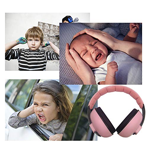 KKmoon Bebê Protetor Auditivo Earmuffs Macios para Crianças Infantil Redução de Ruído NRR 21dB Ajust