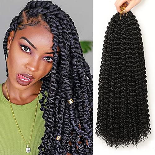 Passion Twist Hair,6 paquetes extensiones de pelo18 pulgadas pelo para trenzas africanas extensiones...