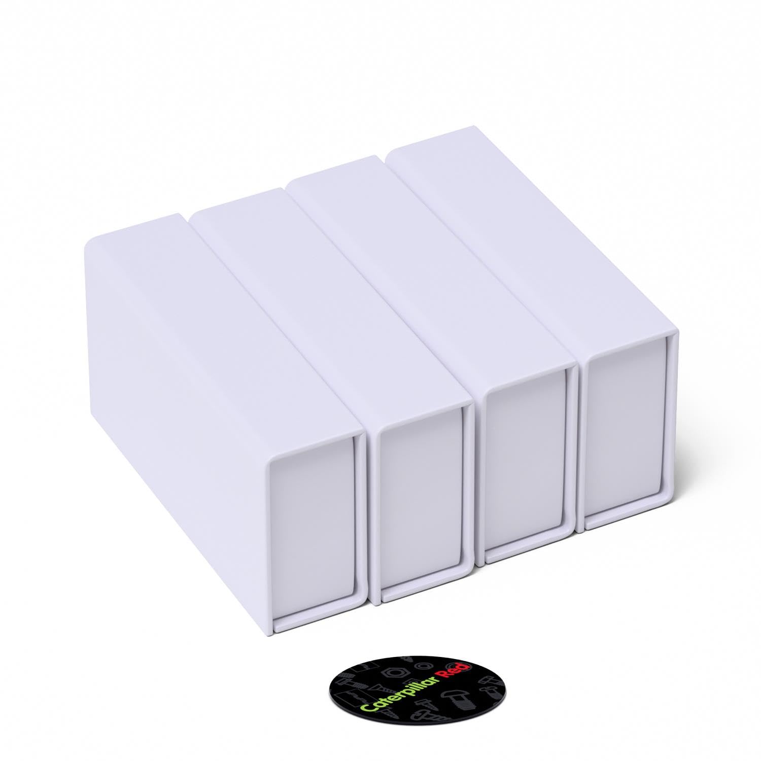 4x scatolette regalo magnetiche USB da presentazione, Bianco - per chiavette USB e drive rimovibili