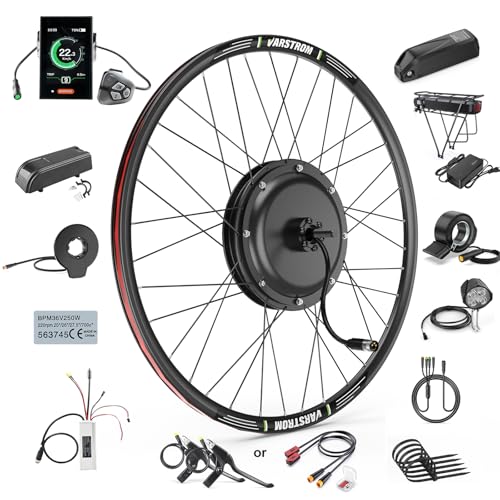 Varstrom 48V 1000W Kit Conversión Ebike 26 27,5 28 29 Pulgadas 700C Motor Buje Trasero con Controlador & Pantalla Opcional – Kit Conversión Bicicleta Eléctrica Cassette Freno Disco MTB CTB