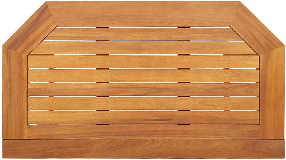 Rustic Table Table 4-Piece Solid Acacia Wood Foldable Balcony Bistro Set with Rectangular Design for Outdoor Patio and Terrace Use