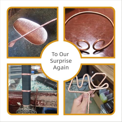 RRRST 2PCS Rein Kupferstäbe 5mm x 100mm, Länge 100mm, Durchmesser 10mm, Kupferreinheit 99.9%, Rundstab aus reinem Kupfer für Handwerk DIY Schmuck Modell