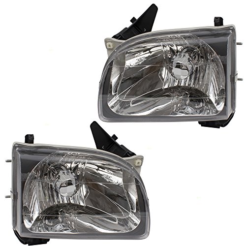 Halogen Headlights Headlamps Pair Set Replacement for 01-04 Toyota Tacoma Pickup Truck 81150-04110 81110-04110