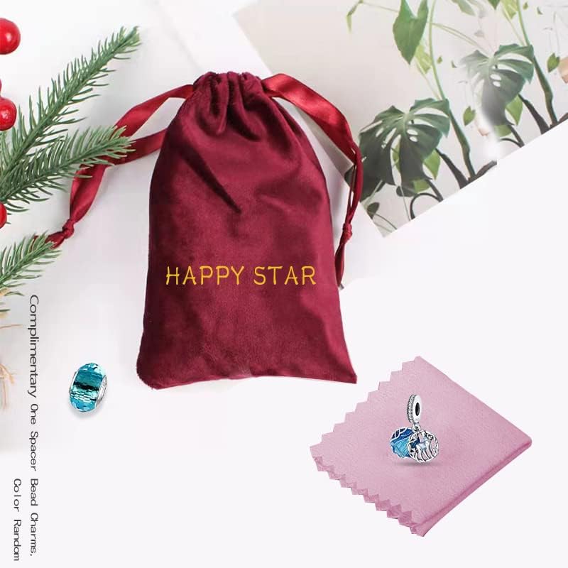 Miniatura 4 de HappyStar HALIPOTIE - Cuenta de abalorios para pulseras collares joyas europeas plata de ley 925 cuentas colgantes para mujer cuentas de joyería con