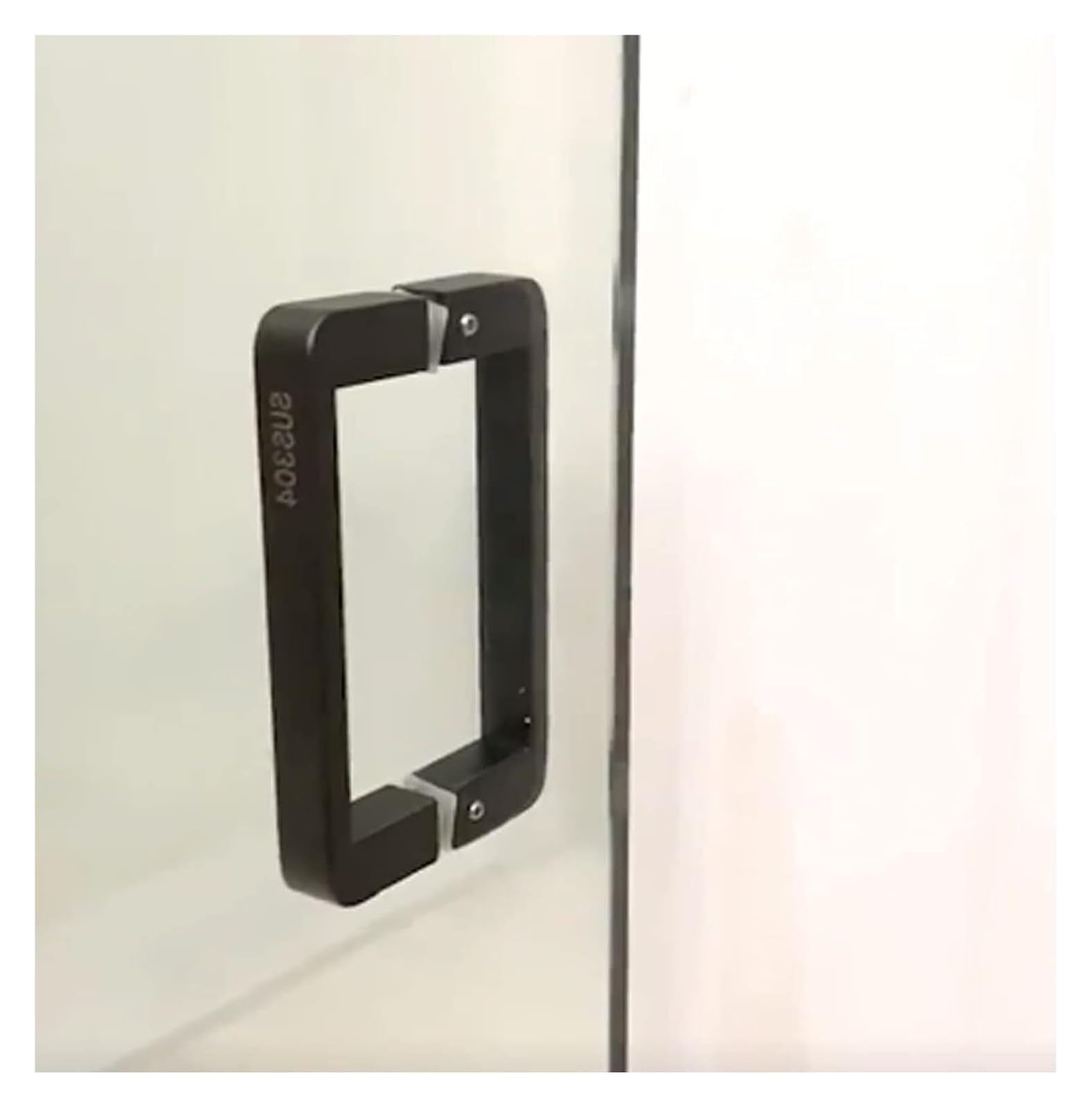 Poignée de porte de douche en acier inoxydable finition design épuré