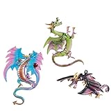 GALLERIE II Fantasy Mystical Dragon Ornament,Assorted 3,Glass
