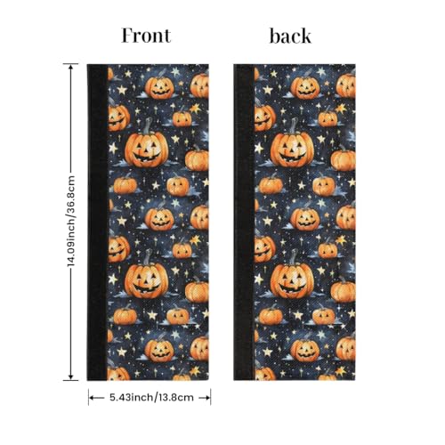 Image of Pardick Halloween Refrigerator Door Handle Covers Set of 2, Pumpkin Fridge Handle Covers Appliance Handle Covers Protector for Microwave Oven Stove Dishwasher, Keep Your Kitchen Appliance Clean