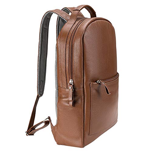 Mochila De Couro Legítimo Masculina Alto Padrão Luxo Slim