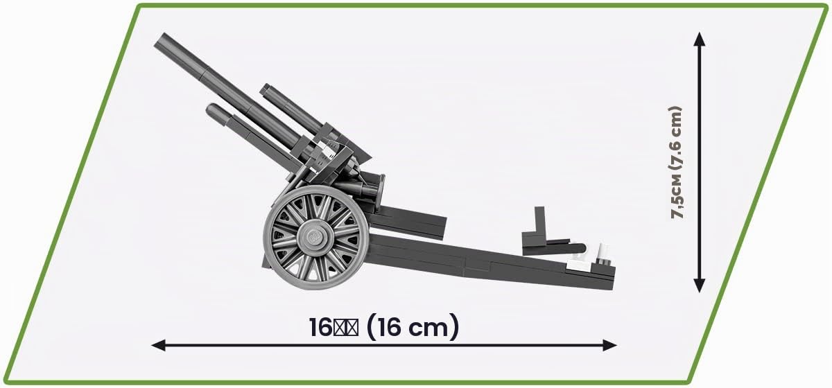 COBI Historical Collection World War II LeFH 18 2292 Briques de Construction Cheval 10,5 cm
