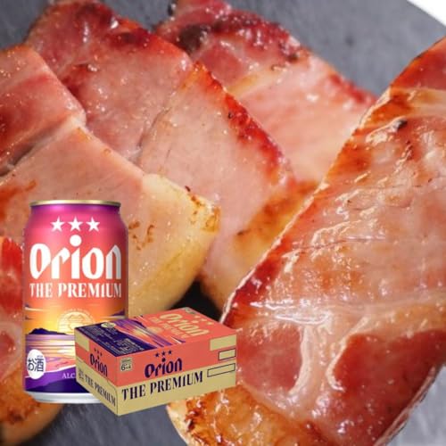 東村を楽しむセット!アグー豚「パイとん」ベーコン約500g&ザ・プレミアム350ml×24缶 あぐー アグー 豚 パインアップル 豚肉 パイン ブランド豚 パイとん ベーコン 肉 旨み 希少 オリオン orion ビール オリオンビール 1ケース 酒 パイナップル 東村