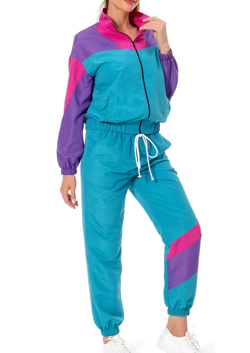 Women's 2 Piece Neon Tracksuit