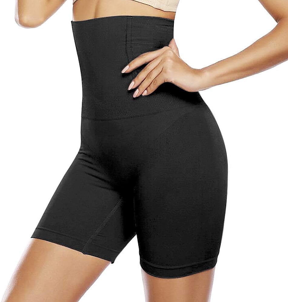 AIMILIA Women's Hi-Waist Body Shaper Tummy Control Shapewear Butt Lifter Trainer Panties Thigh Slimmer Knickers , Black, XL/XXL(Fit Waist 28 inch-32 inch)