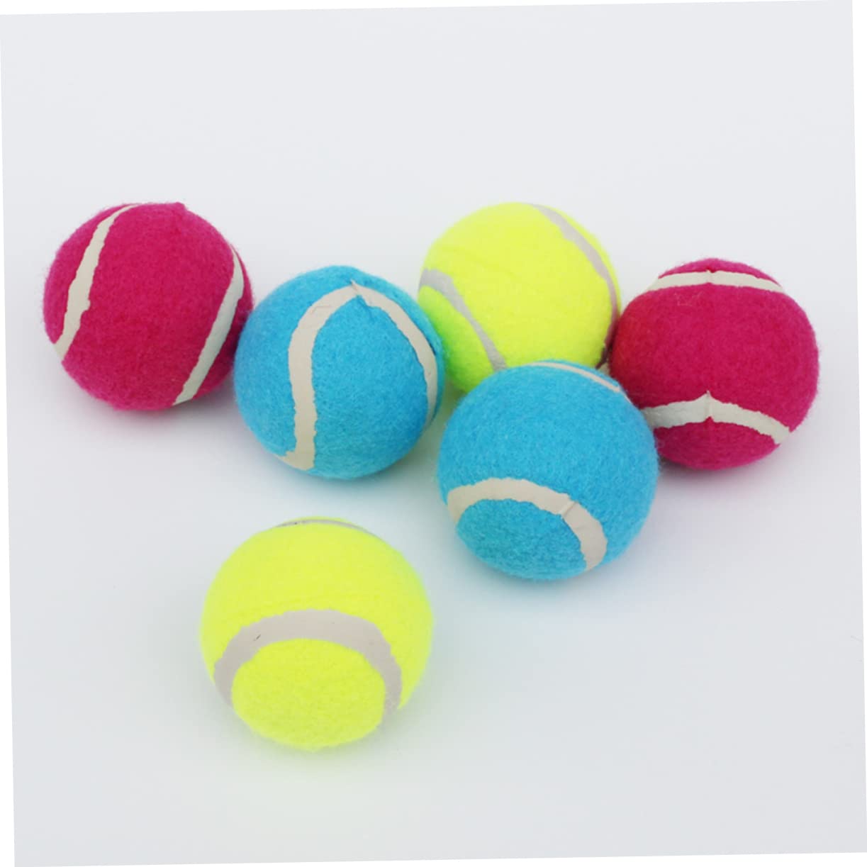 VANZACK Tennisbälle für Hunde 6 Stück Gummi Leichte Trainingsbälle | Gummibälle für Welpen und Haustiere, Abriebfest und Bissfest, für Training und Draußen