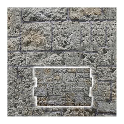 Paneles de pared decorativos, papel tapiz flexible de piedra sintética 3D, fácil de cortar e instalar para lavandería y chimenea
