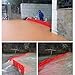 L-Shaped Flood Prevention Barrier, 2-Pack Spliceable Water Baffle for Garage, Warehouse, Supermarkets, Easy to Assemble, Red Plastic Water Stopper Board, Anti-Slip, 52.8x68x70.5cm