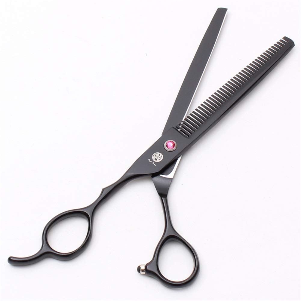 WYGC PETS Professionale Mancino Forbici Professionali per Cani Gatti Dritto &Assottigliamento&Forbici Curve Forte e Forte Perfezionare per Mancino Parrucchiere e Uso Domestico 7.0inch