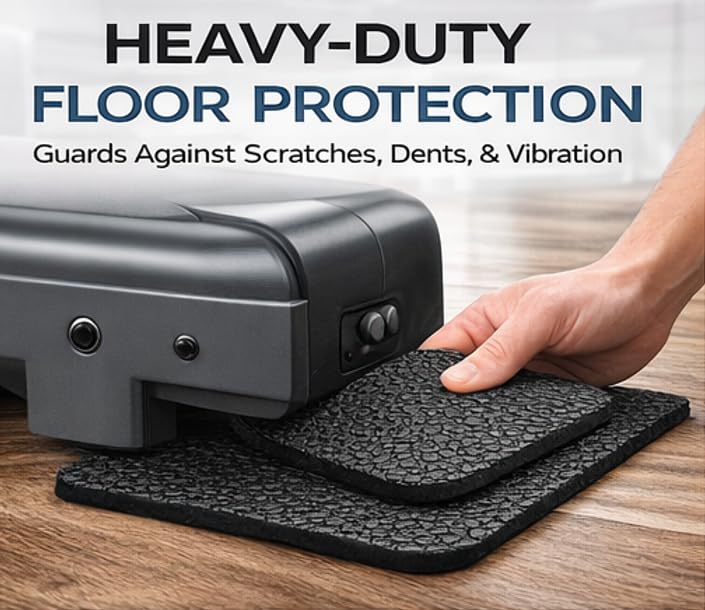 Lastforever Tapete para caminadora, alfombra para gimnasio en casa, material resistente, antideslizante y protector de piso para caminadoras, elípticas y máquinas de fitness miniatura 6