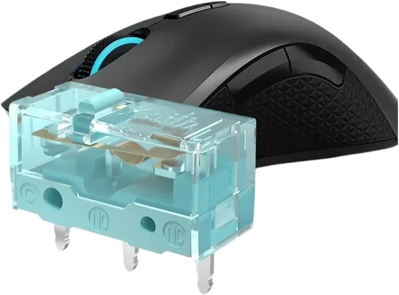 1Pcs Style GM8.0 Switch 90 Million Lifespan Gaming 3Pin Transparent Shell Blue Dot