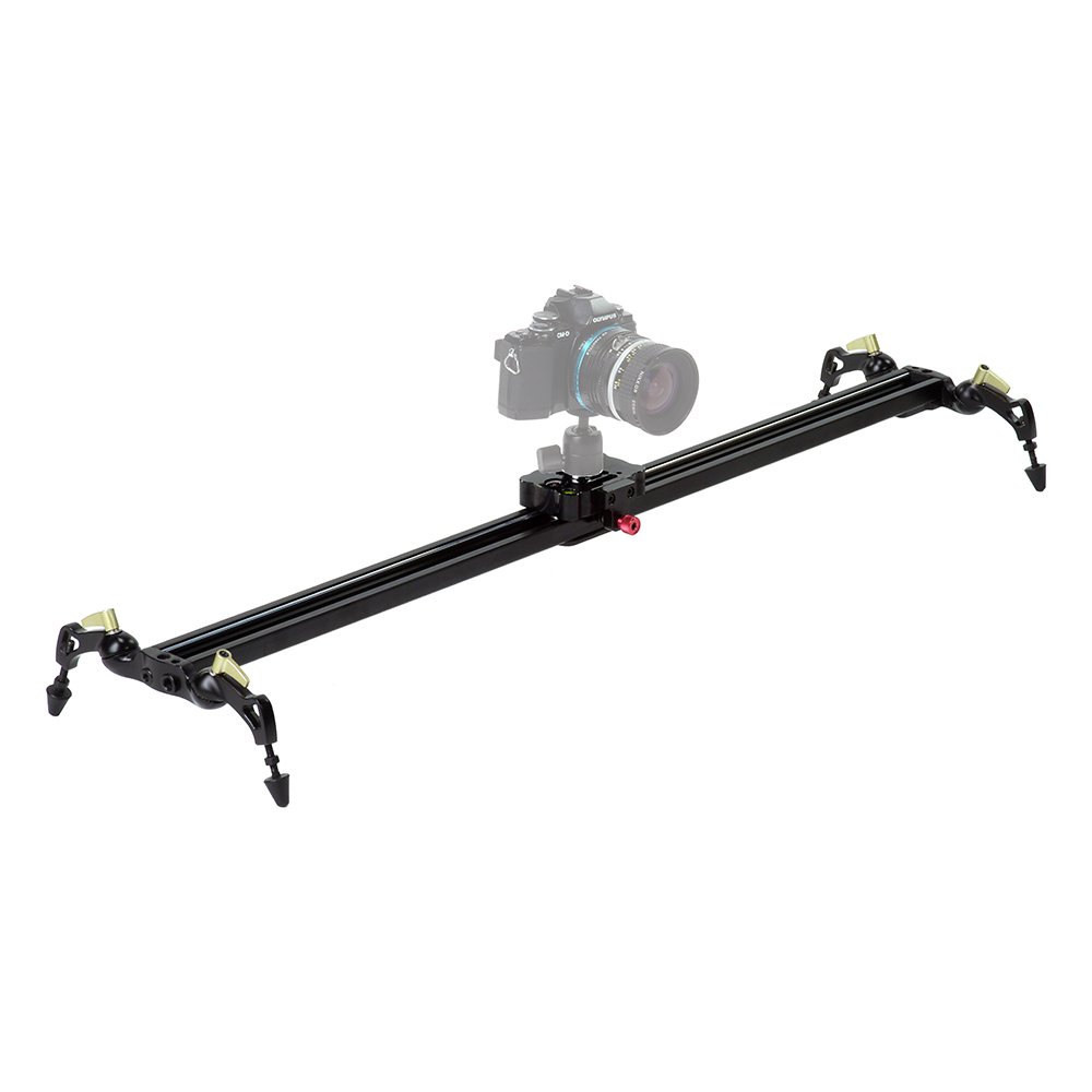 Fotodiox Pro SlideCam 800-32" Video Slider Stabilizer, DSLR Camera Track Slider, Linear Stabilization Rail System with Ball-Bearing Slide Mechanism, Adjustable Legs and Carrying Case