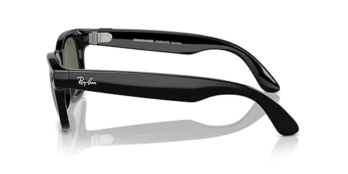 Miniatura 18 de Meta Wayfarer Square Sunglasses, Shny Black/Green, Large