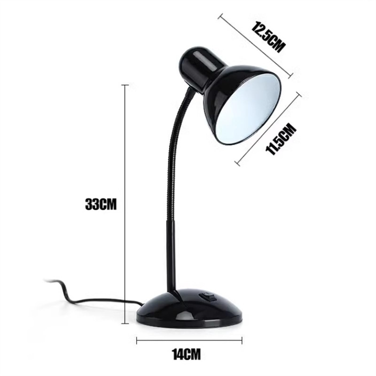 Lampada da Scrivania Lampada da scrivania a LED, lampada da scrivania in metallo for protezione degli occhi, lampada da lettura flessibile a collo di cigno con 3 modalità di illuminazione for ufficio