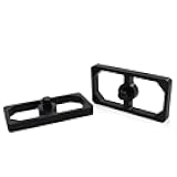 LVOUP 0.5 Inch Universal Billet Aluminum Leaf Spring Lowering Block Kit for Ride Height Adjustment 2 Pack Black