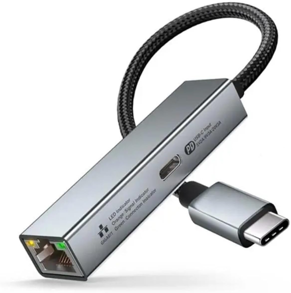 Highly Speed Ethernet LAN Networking Adapter, USB C to Ethernet Adapter USB Type C RJ45 Connectors fit for Phone Pad, 0XLA(Type C to PD to RJ45)