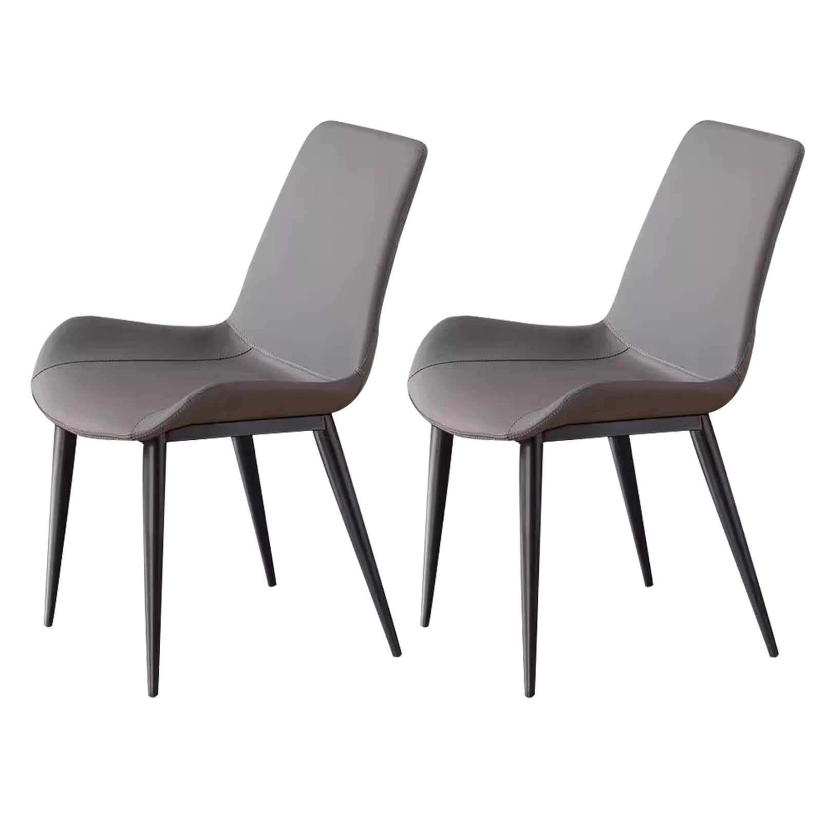 Chaises de salle à manger lot de 2 avec siège rembourré et pieds en métal robustes